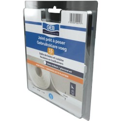 Joint pret a poser - GEB - Largeur 15 mm x 3,35 m - Blanc