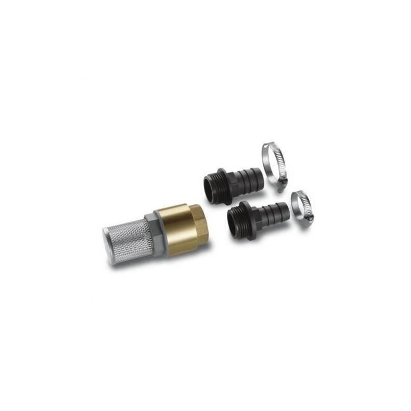 Kit complet d'aspiration KARCHER - Adaptateur 1/3/4 - Crépine inox avec clape...