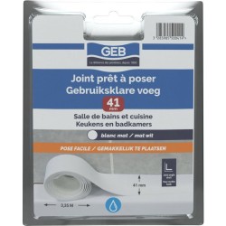 Joint pret a poser - GEB - Largeur 41 mm x 3,35 m - Blanc