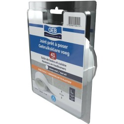 Joint pret a poser - GEB - Largeur 41 mm x 3,35 m - Blanc
