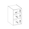 Meuble haut 1 porte battante - Décor chene sonoma - L 40 x P 31,6 x 72 cm - L...