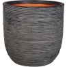 CAPI EUROPE Pot de fleurs RIB NL - 35x34 cm - Anthracite - Plastique recyclé