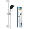 Ensemble de douche avec pommeau 3 jets, barre et flexible - GROHE Vitalio Sta...