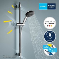 Ensemble de douche avec pommeau 3 jets, barre et flexible - GROHE Vitalio Sta...