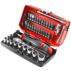 Coffret douilles 1/4'' - FACOM - RL.NANO1PB - 6 pans métriques 5,5 a 14mm
