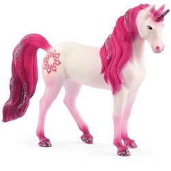 Figurine Licorne jument Mandala - Tatouage rose - Schleich 70717
