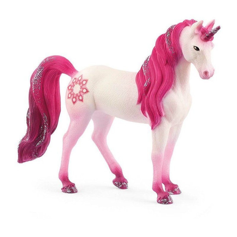 Figurine Licorne jument Mandala - Tatouage rose - Schleich 70717