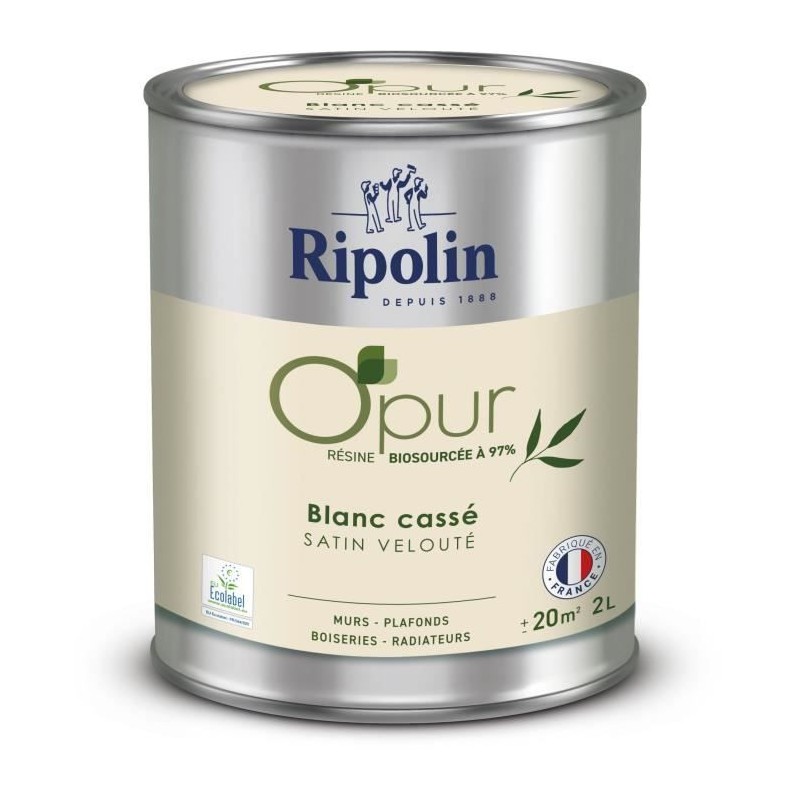 Peinture O'PUR murs, boiseries & radiateurs - RIPOLIN - 472823 - Blanc cassé ...