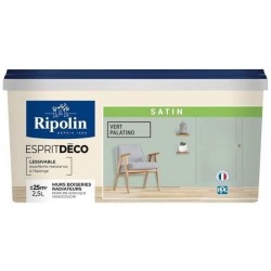RIPOLIN Peinture Couleur Satin Ultra Couvrante pour Cuisine, Chambre, Salon, ...