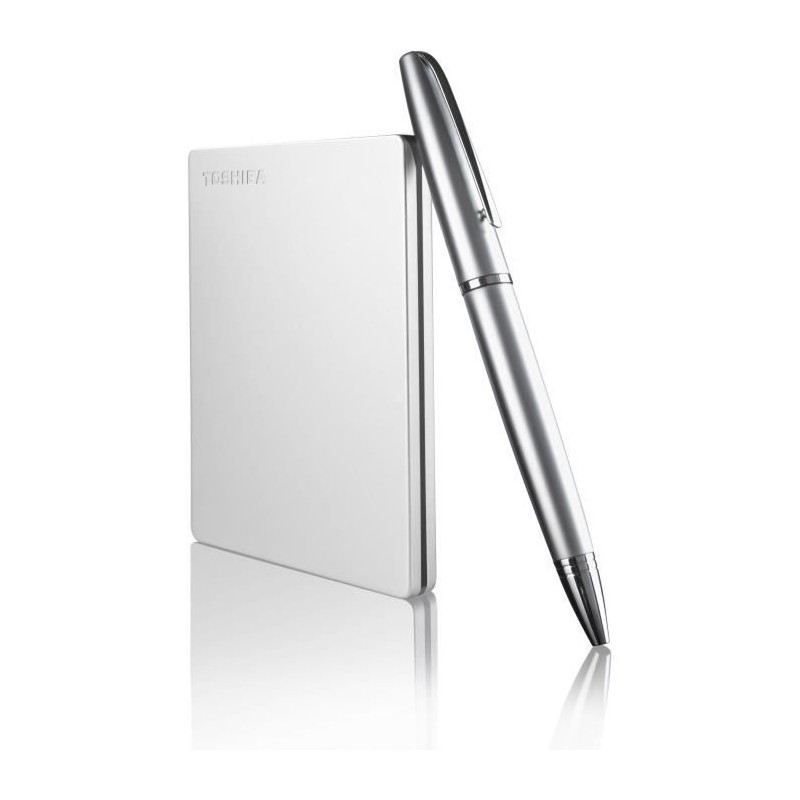 Disque dur externe - TOSHIBA - CANVIO Slim - 1 To - Finition aluminium - USB ...