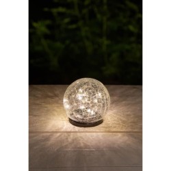 Sphere solaire GALIX - Effet verre brisé - Ø 10 cm - 15 LED blanches