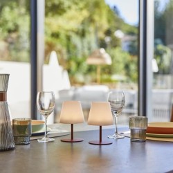 Set de 2 lampes de table sans fil - LUMISKY - TWINS - Terracota - H16 cm - LED