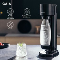 Machine a soda et eau pétillante SODASTREAM - GAIA Noire - 1 bouteille compat...