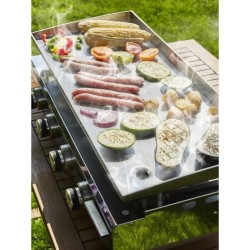 COOKING BOX Plancha a gaz BRASILIA - 4 feux - 10kW - 84x41x24,5 cm - Tout ino...