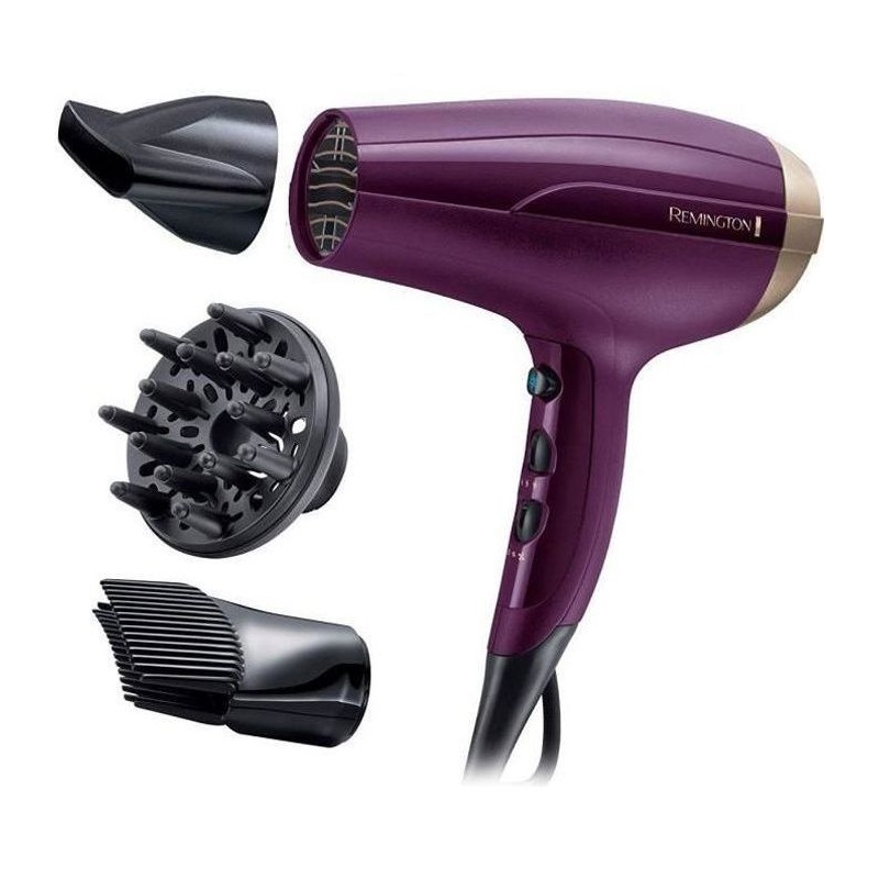 Seche-Cheveux Ionique REMINGTON D5219 - Anti-Frisottis, 3 Températures, 2 Vit...