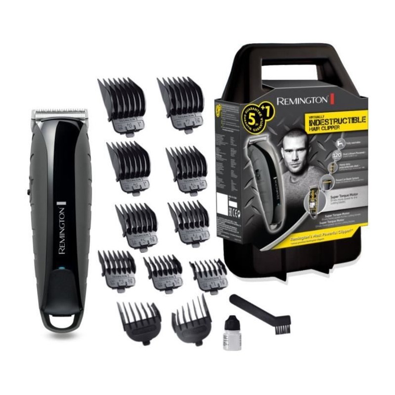 Tondeuse Cheveux Indestructible REMINGTON HC5880 - Lames Acier Japonais Auto-...