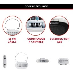 Mini Coffre-fort Portable - MASTER LOCK - 5900EURDWHT - Avec Câble - Combinai...
