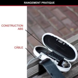 Mini Coffre-fort Portable - MASTER LOCK - 5900EURDWHT - Avec Câble - Combinai...