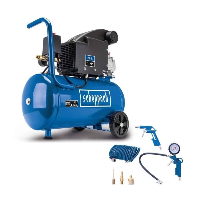 Compresseur de 24 litres SCHEPPACH HC24-8S-A 750 W