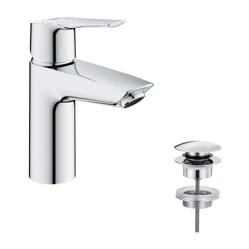 Mitigeur monocommande lavabo GROHE QUICKFIX Start - économie d'eau - bonde cl...