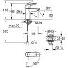 Mitigeur monocommande lavabo GROHE QUICKFIX Start - économie d'eau - bonde cl...