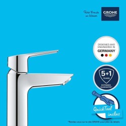 Mitigeur monocommande lavabo GROHE QUICKFIX Start - économie d'eau - bonde cl...