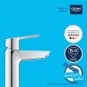 Mitigeur monocommande lavabo GROHE QUICKFIX Start - économie d'eau - bonde cl...