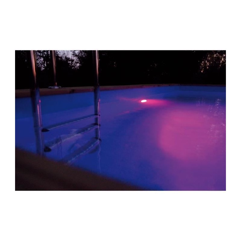 Spot LED blanc et couleur UBBINK pour piscines - livré avec transfo et téléco...