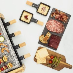 Appareil a raclette HKoeNIG - WOD8 - Jusqu'a 8 personnes - Pierre a cuire - D...