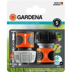 GARDENA raccords rapide et Aquastop Ø19 mm–Pour début et fin de tuyau– Avec l...