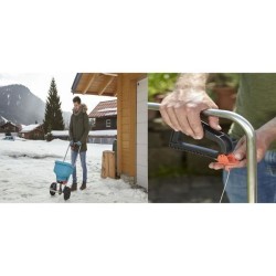 GARDENA Epandeur a engrais XL sur roues – Capacité 18L – Surface 800m² max – ...