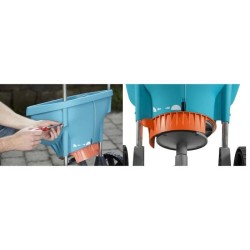 GARDENA Epandeur a engrais XL sur roues – Capacité 18L – Surface 800m² max – ...