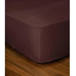 Drap-housse - LOVELY HOME - LH71591 - 180x200+35 cm - Marron