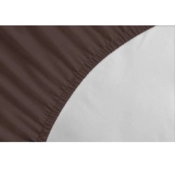 Drap-housse - LOVELY HOME - LH71592 - 160x200+35 cm - Marron