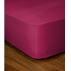 Drap-housse - LOVELY HOME - LH71607 - 180x200+35 cm - Fuchsia