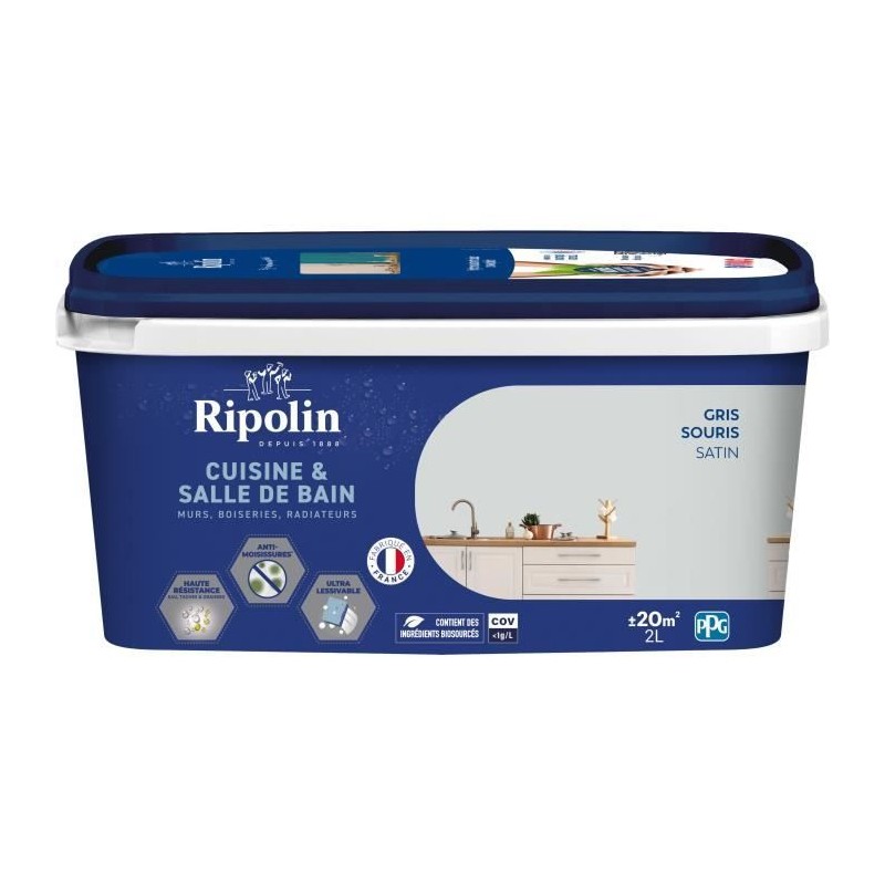 Peinture murs, boiseries, plafonds, radiateurs - RIPOLIN - Cuisine et bain - ...