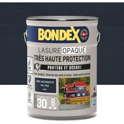 Lasure opaque Tres haute protection - Gris anthracite RAL 7016 satin - BONDEX...