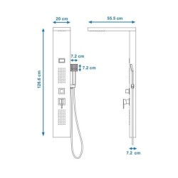 Edouard Rousseau - Colonne de douche Hydromassante TORQUAY - Finition noire