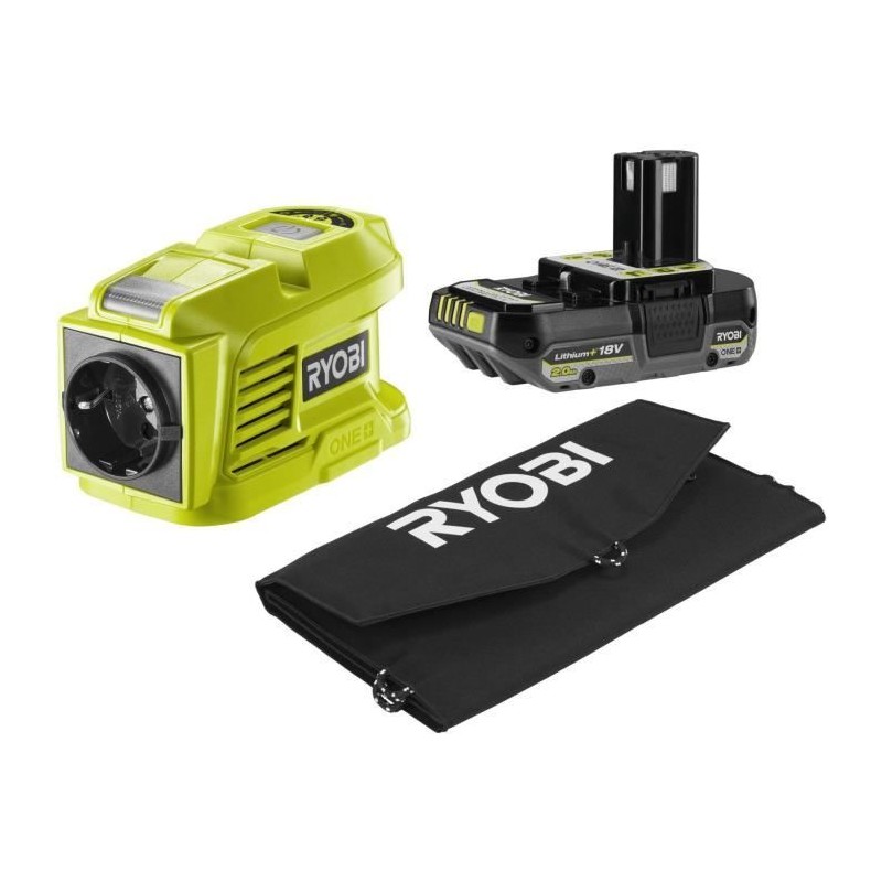 Kit voyage - RYOBI - Panneau Solaire 21 W + Transformateur / chargeur RY18BI1...
