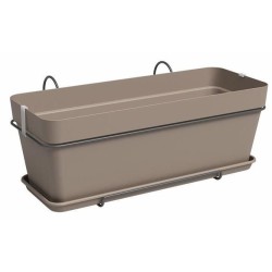 ARTEVASI Kit Jardiniere - CAPRI - Plastique - Taupe - Rectangulaire - L50,2 x...