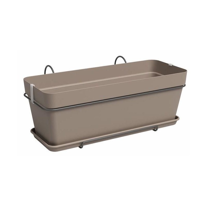 ARTEVASI Kit Jardiniere - CAPRI - Plastique - Taupe - Rectangulaire - L50,2 x...