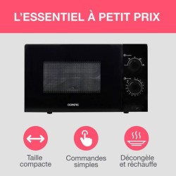 Micro-ondes OCEANIC MO20B11 Noir l 45,4 x H26,1 x P32,6 cm - 20L