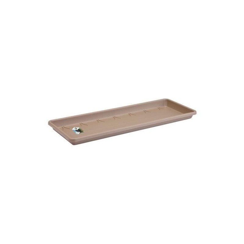 ELHO Soucoupe Barcelona Balconniere 50 - L16,7 x l45,5 x H3 cm - Taupe - Plas...