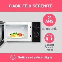 Micro-ondes OCEANIC MO20B11 Noir l 45,4 x H26,1 x P32,6 cm - 20L