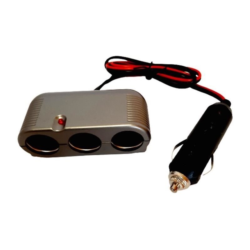 Triple prise allume-cigare 12/24V - HTC EQUIPEMENT - Avec prise Heavy duty et...