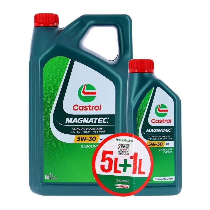 Huile Moteur - CASTROL MAGNATEC - 5W-30 C2 - 5L+1L - Offre spéciale