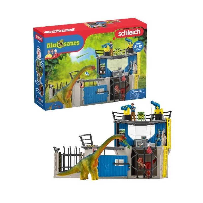 Grande station de recherche Dino, coffret de 72 pieces, jouets, Des 5