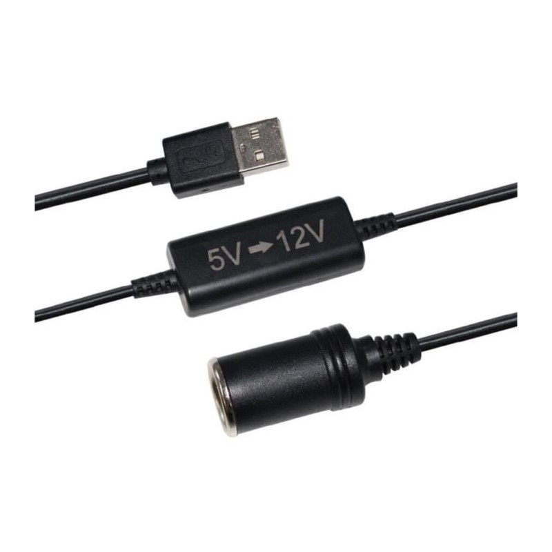 Convertisseur prise allume-cigare USB 5V vers 12V - HTC EQUIPEMENT - 12W et c...