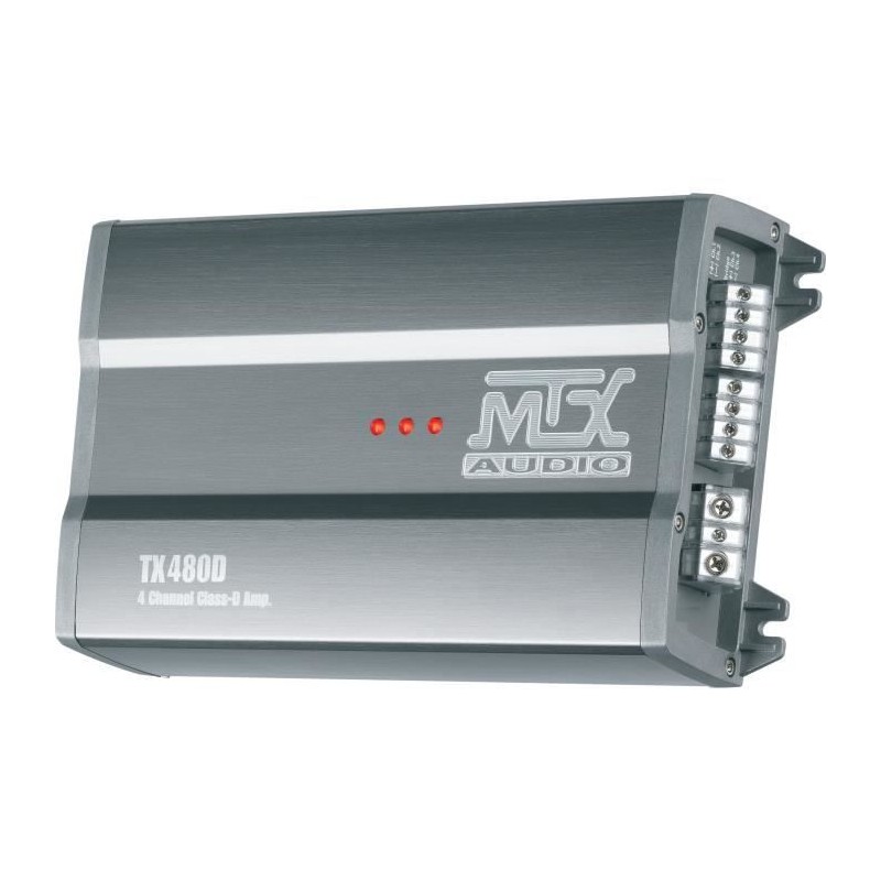 MTX TX480D Amplificateur voiture Classe-D 4x120W RMS @2O ou 2x240W RMS @ 4O f...
