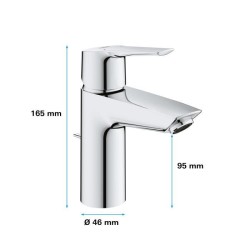 Mitigeur monocommande Lavabo GROHE QUICKFIX Start - Chromé - Economie d'eau -...